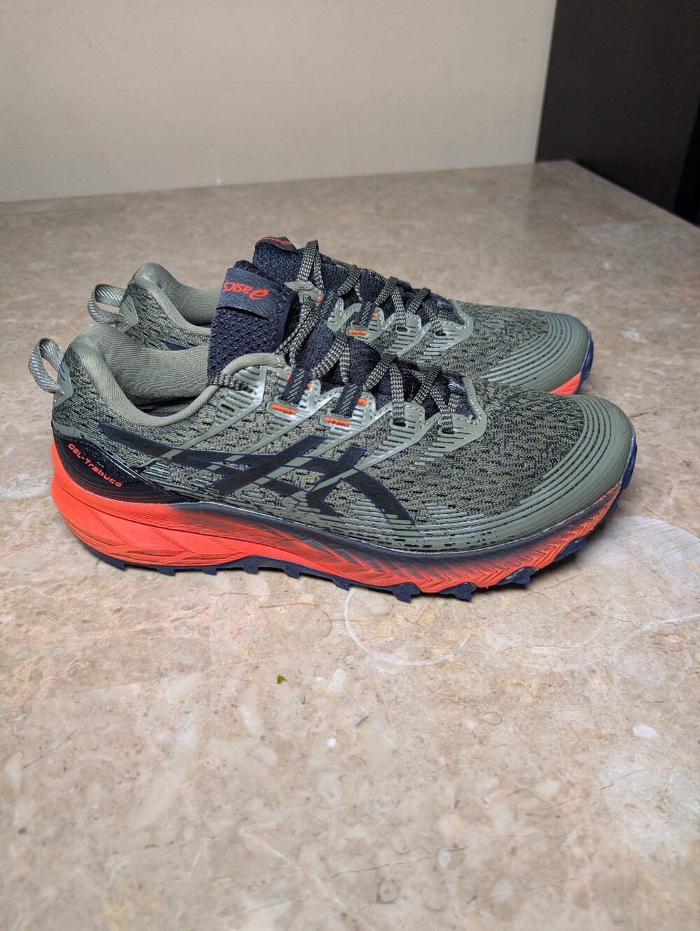 Asics Gel-trabucco 10 Mantle Green Red Trail Running Shoes Men Size 10.5 No Box